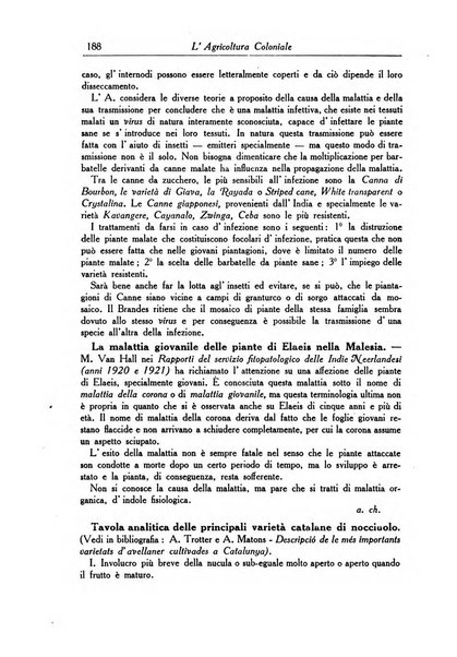 L'agricoltura coloniale organo dell'Istituto agricolo coloniale italiano e dell'Ufficio agrario sperimentale dell'Eritrea