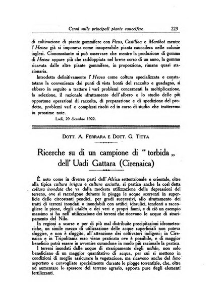 L'agricoltura coloniale organo dell'Istituto agricolo coloniale italiano e dell'Ufficio agrario sperimentale dell'Eritrea