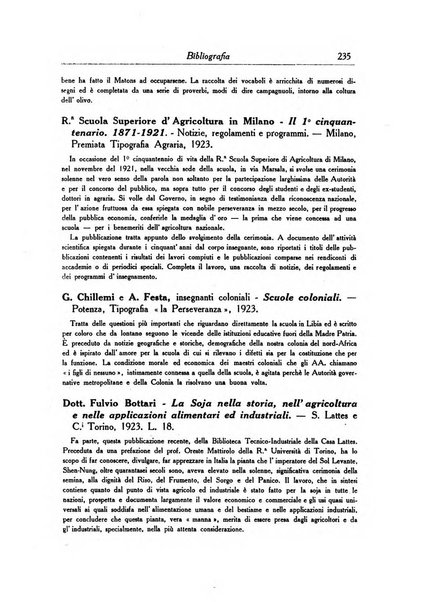 L'agricoltura coloniale organo dell'Istituto agricolo coloniale italiano e dell'Ufficio agrario sperimentale dell'Eritrea