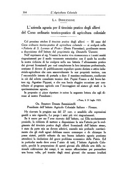 L'agricoltura coloniale organo dell'Istituto agricolo coloniale italiano e dell'Ufficio agrario sperimentale dell'Eritrea