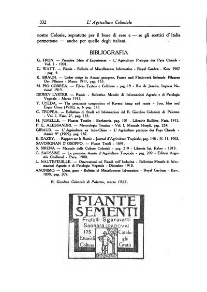 L'agricoltura coloniale organo dell'Istituto agricolo coloniale italiano e dell'Ufficio agrario sperimentale dell'Eritrea