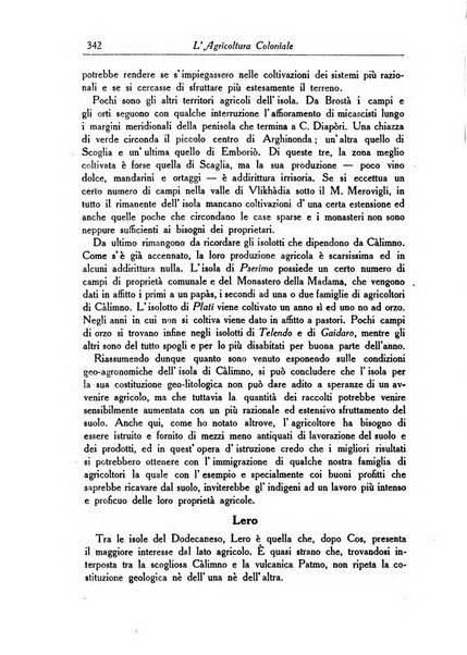 L'agricoltura coloniale organo dell'Istituto agricolo coloniale italiano e dell'Ufficio agrario sperimentale dell'Eritrea