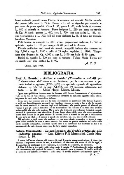 L'agricoltura coloniale organo dell'Istituto agricolo coloniale italiano e dell'Ufficio agrario sperimentale dell'Eritrea