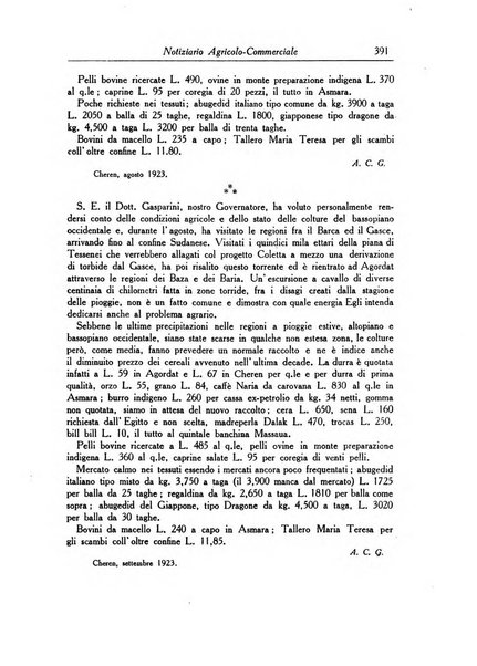 L'agricoltura coloniale organo dell'Istituto agricolo coloniale italiano e dell'Ufficio agrario sperimentale dell'Eritrea