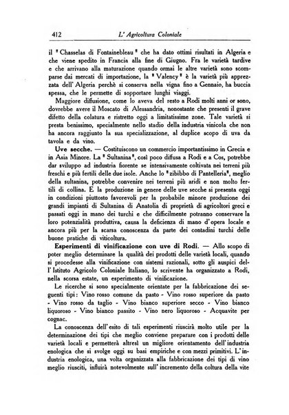 L'agricoltura coloniale organo dell'Istituto agricolo coloniale italiano e dell'Ufficio agrario sperimentale dell'Eritrea