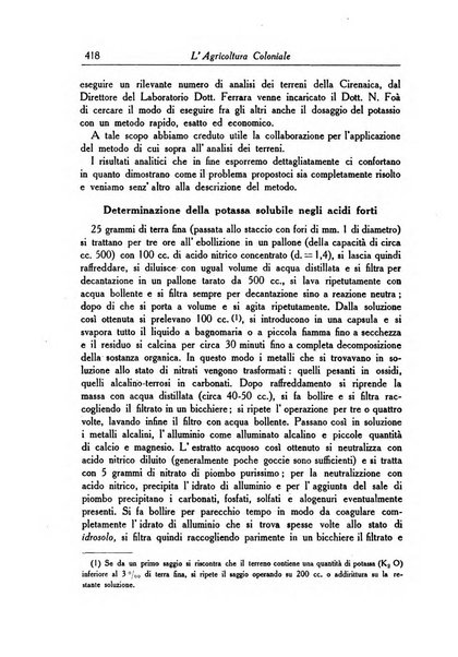 L'agricoltura coloniale organo dell'Istituto agricolo coloniale italiano e dell'Ufficio agrario sperimentale dell'Eritrea