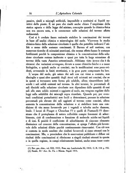 L'agricoltura coloniale organo dell'Istituto agricolo coloniale italiano e dell'Ufficio agrario sperimentale dell'Eritrea