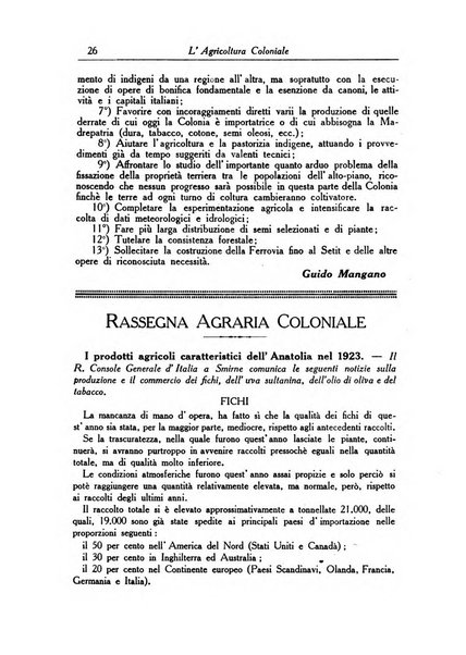 L'agricoltura coloniale organo dell'Istituto agricolo coloniale italiano e dell'Ufficio agrario sperimentale dell'Eritrea