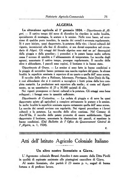 L'agricoltura coloniale organo dell'Istituto agricolo coloniale italiano e dell'Ufficio agrario sperimentale dell'Eritrea