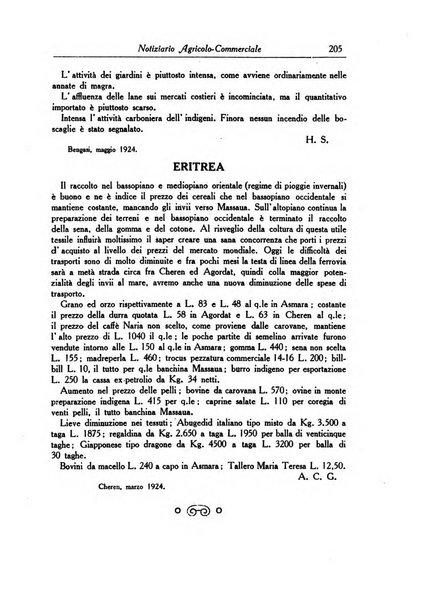 L'agricoltura coloniale organo dell'Istituto agricolo coloniale italiano e dell'Ufficio agrario sperimentale dell'Eritrea