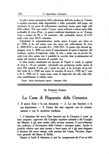 L'agricoltura coloniale organo dell'Istituto agricolo coloniale italiano e dell'Ufficio agrario sperimentale dell'Eritrea