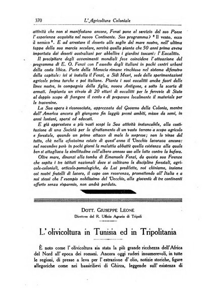 L'agricoltura coloniale organo dell'Istituto agricolo coloniale italiano e dell'Ufficio agrario sperimentale dell'Eritrea