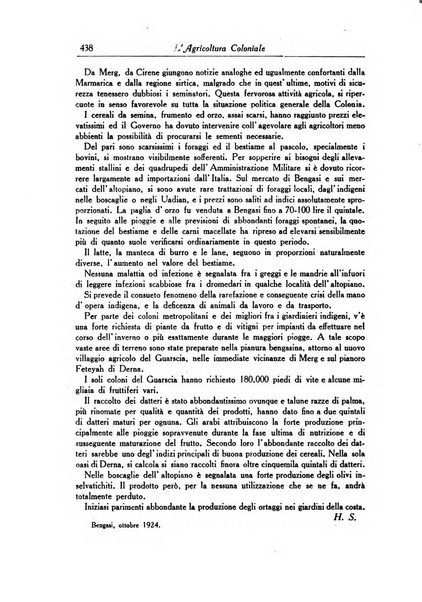 L'agricoltura coloniale organo dell'Istituto agricolo coloniale italiano e dell'Ufficio agrario sperimentale dell'Eritrea