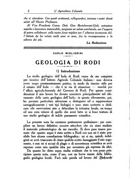 L'agricoltura coloniale organo dell'Istituto agricolo coloniale italiano e dell'Ufficio agrario sperimentale dell'Eritrea