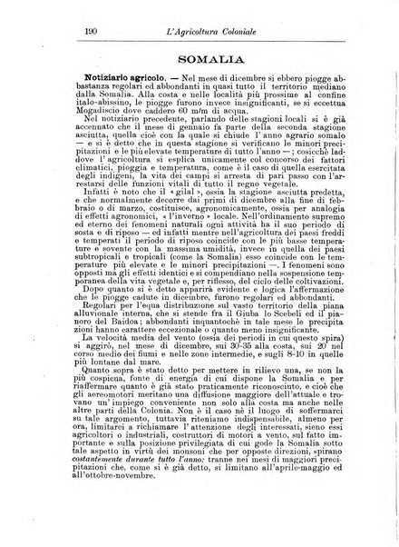 L'agricoltura coloniale organo dell'Istituto agricolo coloniale italiano e dell'Ufficio agrario sperimentale dell'Eritrea