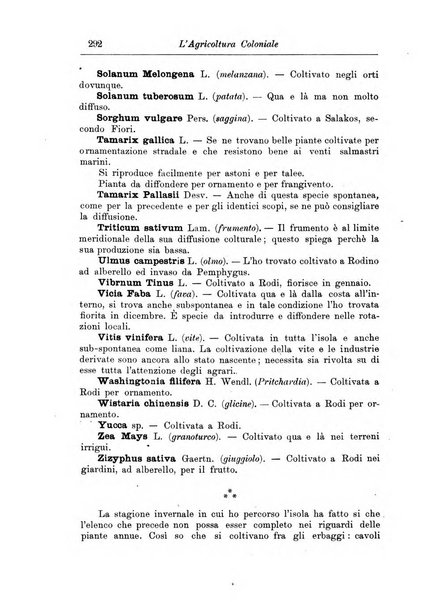 L'agricoltura coloniale organo dell'Istituto agricolo coloniale italiano e dell'Ufficio agrario sperimentale dell'Eritrea