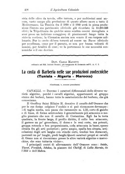 L'agricoltura coloniale organo dell'Istituto agricolo coloniale italiano e dell'Ufficio agrario sperimentale dell'Eritrea