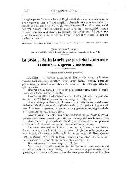 L'agricoltura coloniale organo dell'Istituto agricolo coloniale italiano e dell'Ufficio agrario sperimentale dell'Eritrea