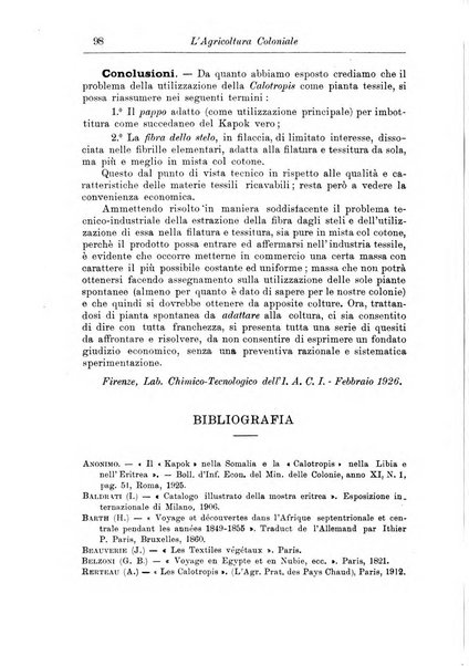 L'agricoltura coloniale organo dell'Istituto agricolo coloniale italiano e dell'Ufficio agrario sperimentale dell'Eritrea