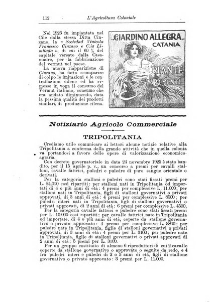 L'agricoltura coloniale organo dell'Istituto agricolo coloniale italiano e dell'Ufficio agrario sperimentale dell'Eritrea