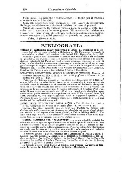 L'agricoltura coloniale organo dell'Istituto agricolo coloniale italiano e dell'Ufficio agrario sperimentale dell'Eritrea