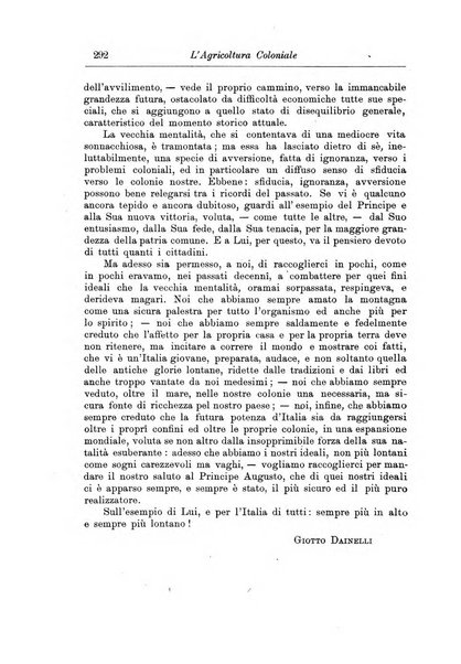 L'agricoltura coloniale organo dell'Istituto agricolo coloniale italiano e dell'Ufficio agrario sperimentale dell'Eritrea