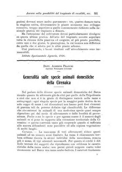 L'agricoltura coloniale organo dell'Istituto agricolo coloniale italiano e dell'Ufficio agrario sperimentale dell'Eritrea