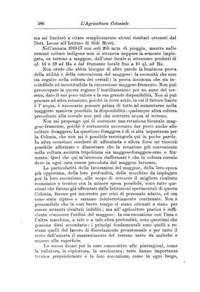 L'agricoltura coloniale organo dell'Istituto agricolo coloniale italiano e dell'Ufficio agrario sperimentale dell'Eritrea