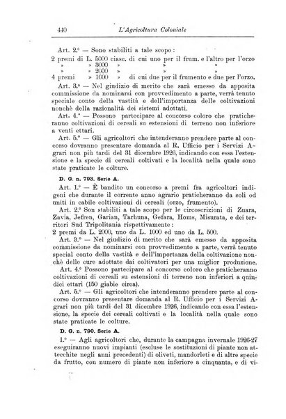 L'agricoltura coloniale organo dell'Istituto agricolo coloniale italiano e dell'Ufficio agrario sperimentale dell'Eritrea