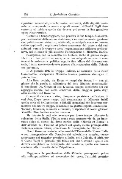 L'agricoltura coloniale organo dell'Istituto agricolo coloniale italiano e dell'Ufficio agrario sperimentale dell'Eritrea