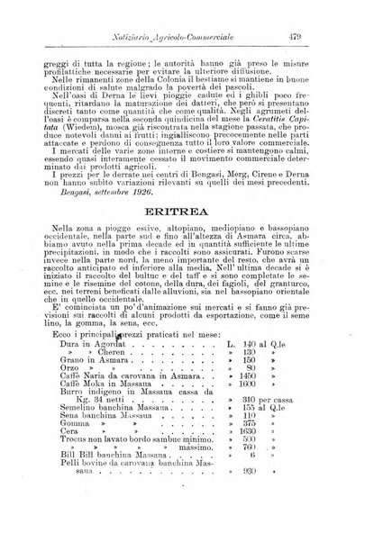 L'agricoltura coloniale organo dell'Istituto agricolo coloniale italiano e dell'Ufficio agrario sperimentale dell'Eritrea