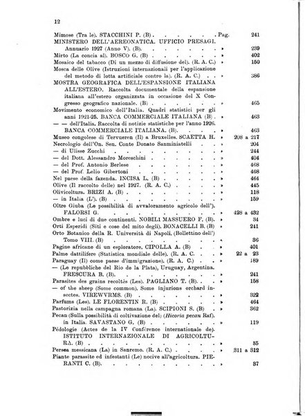 L'agricoltura coloniale organo dell'Istituto agricolo coloniale italiano e dell'Ufficio agrario sperimentale dell'Eritrea