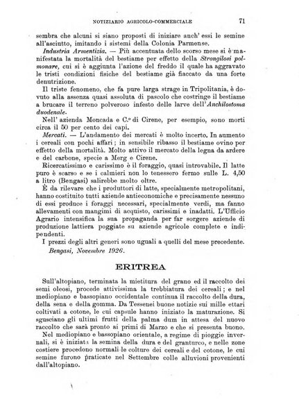 L'agricoltura coloniale organo dell'Istituto agricolo coloniale italiano e dell'Ufficio agrario sperimentale dell'Eritrea