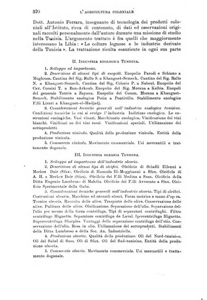 L'agricoltura coloniale organo dell'Istituto agricolo coloniale italiano e dell'Ufficio agrario sperimentale dell'Eritrea