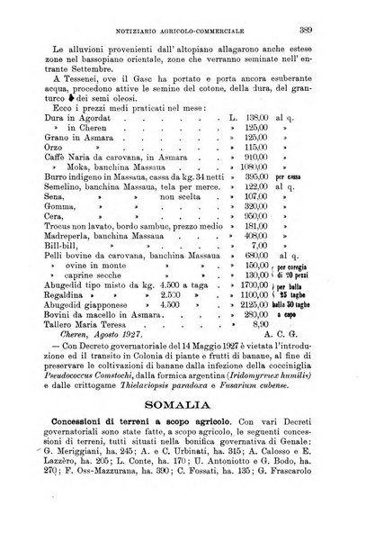 L'agricoltura coloniale organo dell'Istituto agricolo coloniale italiano e dell'Ufficio agrario sperimentale dell'Eritrea