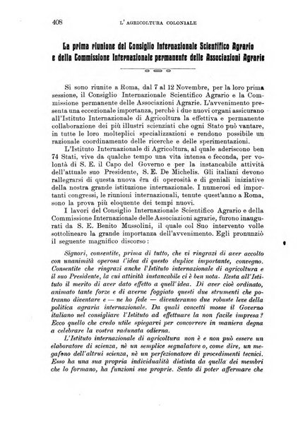 L'agricoltura coloniale organo dell'Istituto agricolo coloniale italiano e dell'Ufficio agrario sperimentale dell'Eritrea