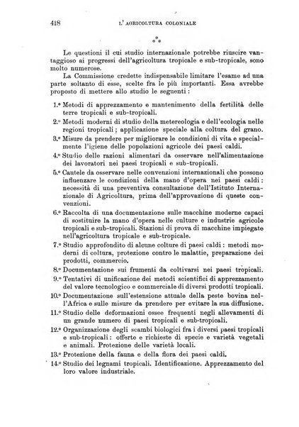 L'agricoltura coloniale organo dell'Istituto agricolo coloniale italiano e dell'Ufficio agrario sperimentale dell'Eritrea