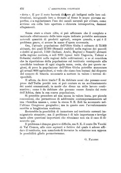 L'agricoltura coloniale organo dell'Istituto agricolo coloniale italiano e dell'Ufficio agrario sperimentale dell'Eritrea