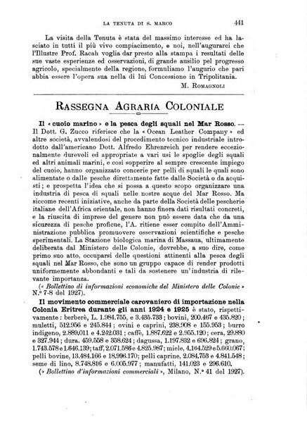 L'agricoltura coloniale organo dell'Istituto agricolo coloniale italiano e dell'Ufficio agrario sperimentale dell'Eritrea