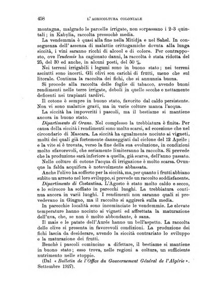 L'agricoltura coloniale organo dell'Istituto agricolo coloniale italiano e dell'Ufficio agrario sperimentale dell'Eritrea