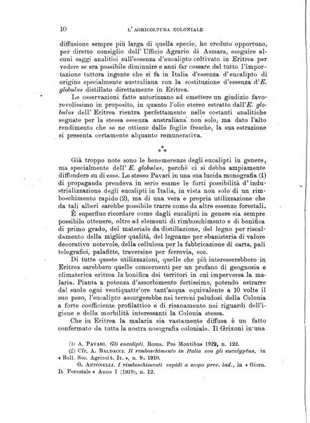 L'agricoltura coloniale organo dell'Istituto agricolo coloniale italiano e dell'Ufficio agrario sperimentale dell'Eritrea