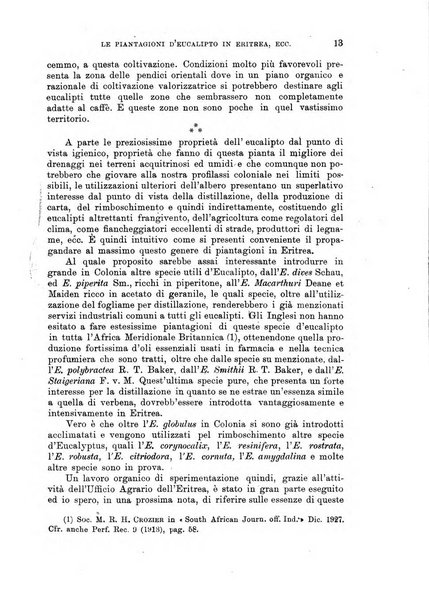 L'agricoltura coloniale organo dell'Istituto agricolo coloniale italiano e dell'Ufficio agrario sperimentale dell'Eritrea