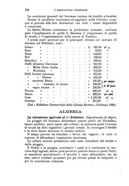 L'agricoltura coloniale organo dell'Istituto agricolo coloniale italiano e dell'Ufficio agrario sperimentale dell'Eritrea