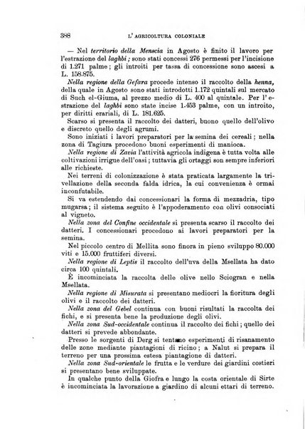 L'agricoltura coloniale organo dell'Istituto agricolo coloniale italiano e dell'Ufficio agrario sperimentale dell'Eritrea