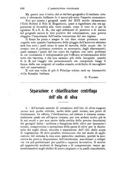 L'agricoltura coloniale organo dell'Istituto agricolo coloniale italiano e dell'Ufficio agrario sperimentale dell'Eritrea