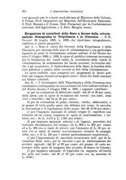 L'agricoltura coloniale organo dell'Istituto agricolo coloniale italiano e dell'Ufficio agrario sperimentale dell'Eritrea