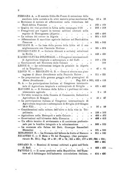 L'agricoltura coloniale organo dell'Istituto agricolo coloniale italiano e dell'Ufficio agrario sperimentale dell'Eritrea