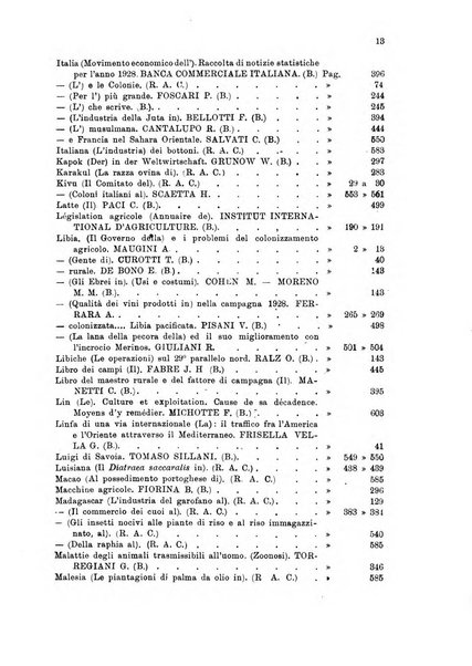 L'agricoltura coloniale organo dell'Istituto agricolo coloniale italiano e dell'Ufficio agrario sperimentale dell'Eritrea