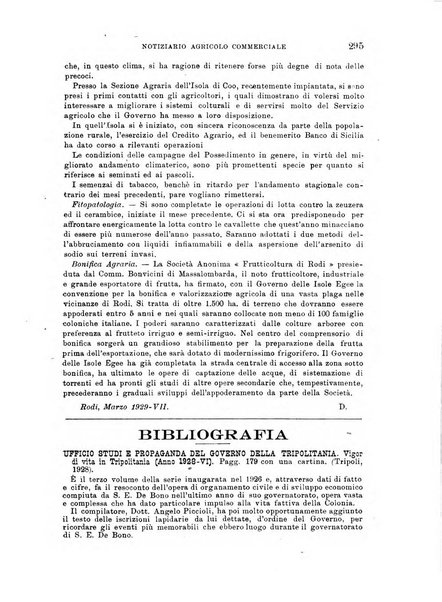 L'agricoltura coloniale organo dell'Istituto agricolo coloniale italiano e dell'Ufficio agrario sperimentale dell'Eritrea