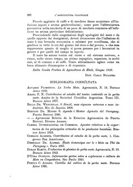 L'agricoltura coloniale organo dell'Istituto agricolo coloniale italiano e dell'Ufficio agrario sperimentale dell'Eritrea